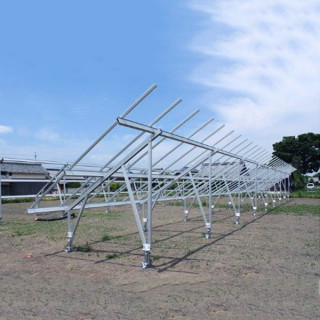 Frameless Solar Panel Ground Mounting Systems Utility Scale 50 MW Fixed Tilt Anodized Aluminum